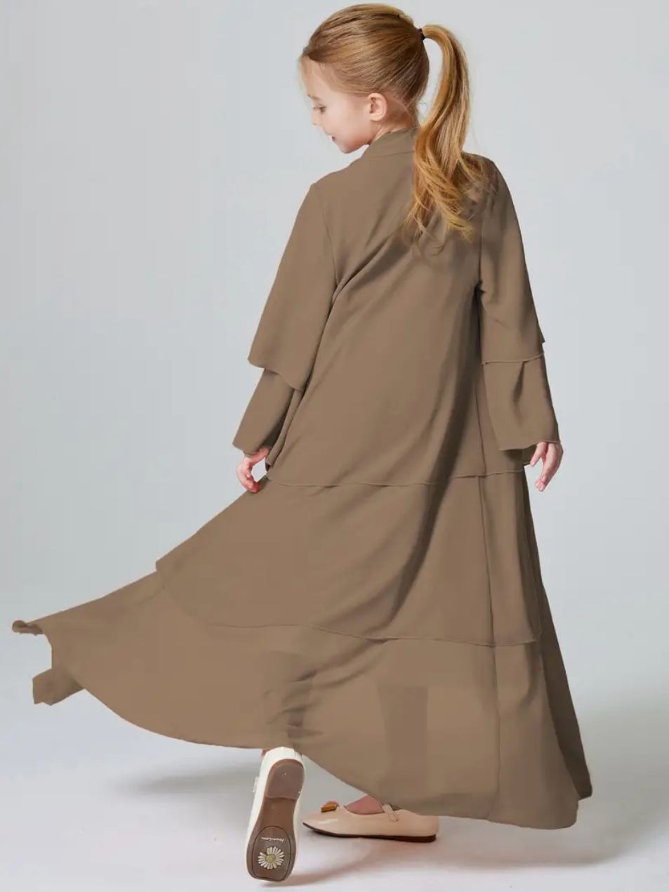 ABAYA | RUFFLE | KIDS  | BEIGE