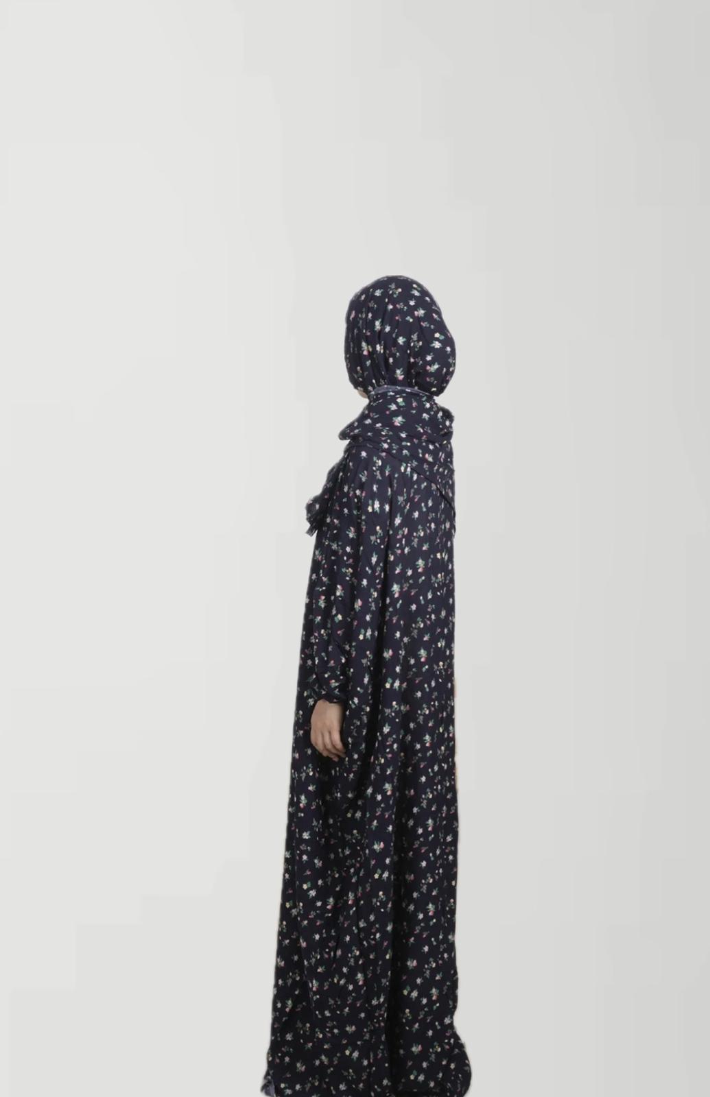 PRAYER DRESS | BLUE-WHITE