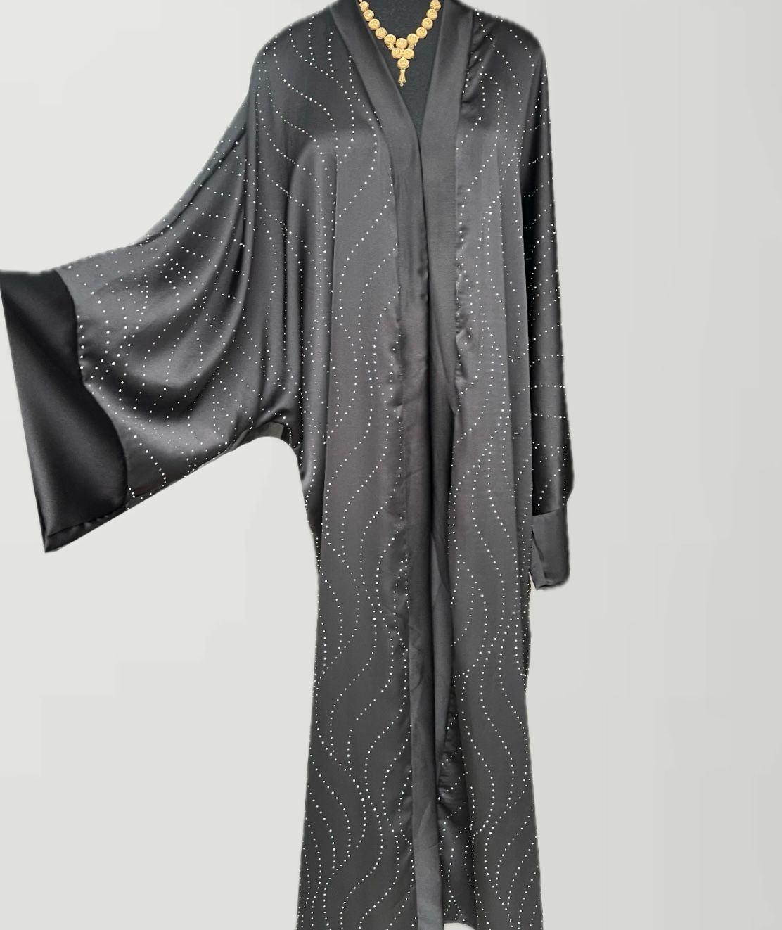 ABAYA PEARL OPEN | BLACK